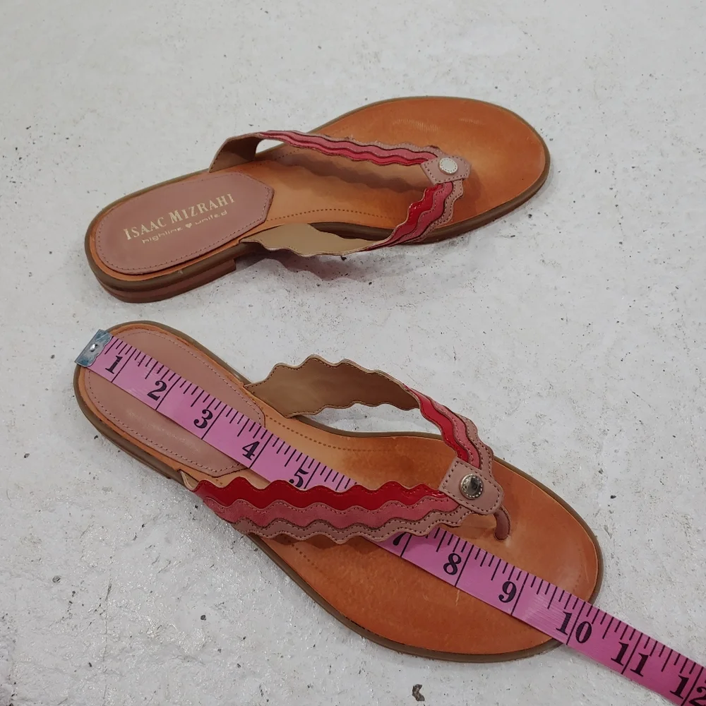 ISAAC MIZRAHI LEATHER GINA THONG SANDAL